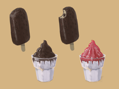 Practice element food icecream icon illustration