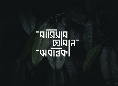 Bangla Typography Design bangla typography design