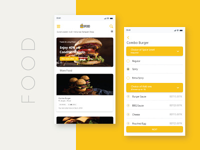 3 Food food app illustration mobile app design mobile ui ui ux ux design