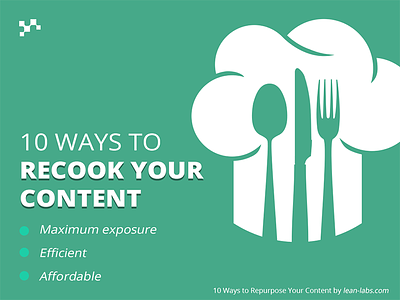 10 Ways to Recook Your Content green slides typography