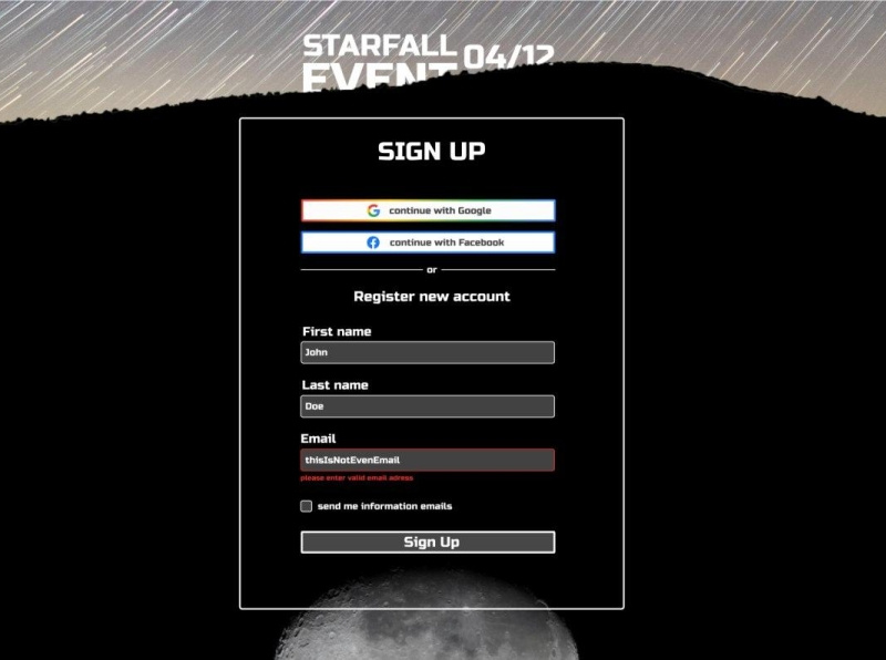 Event Sign Up form by Alex F on Dribbble