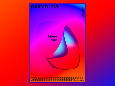 🍌 future fruit 🍌 abstract art challenge daily everyday illustration poster