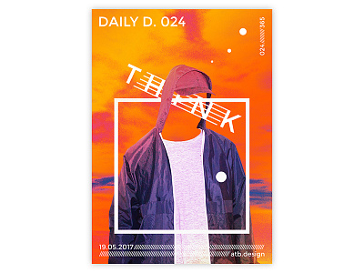 Daily D. 024 // T͞͞H͞͞I͞͞N͞͞K͞͞ abstract art challenge daily everyday glitch illustration poster think