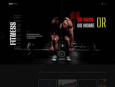 Bodiroga Gym Website Concept - 2 design gym ui ux web workout