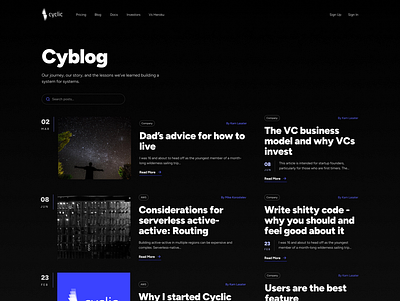 Cyclic Blog Concept - Cyblog blog branding design ui ux web website