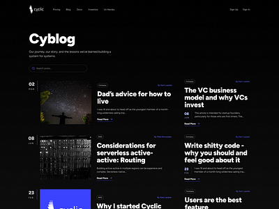 Cyclic Blog Concept - Cyblog blog branding design ui ux web website