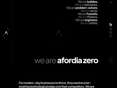 Afordia Zero - Landing Page