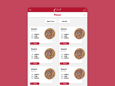 Designs for a pizza ordering system