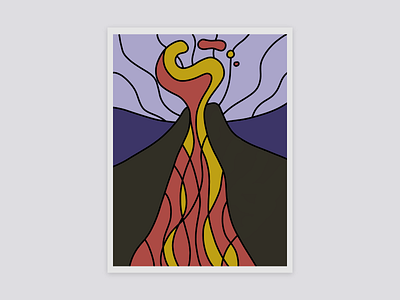 More Volcano Inspired Illustrations fresco iceland illustrator lava reykjavik vector volcano