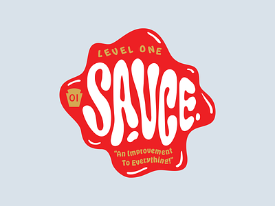 Feeling Saucy culture focus lab lettering patch sauce typography