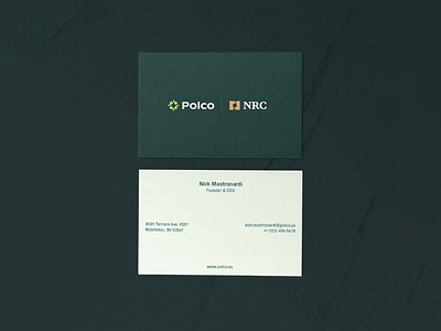 Polco + NRC Business Cards branding business card businesscard focus lab identity design merger