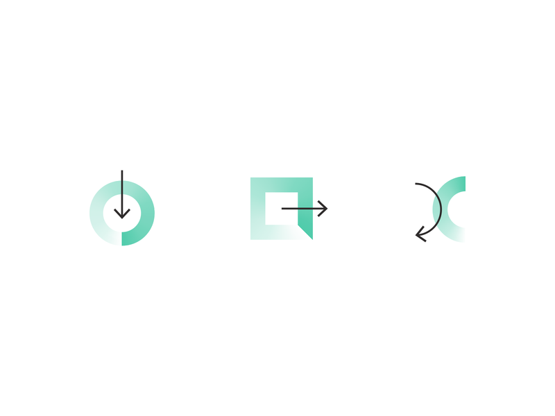 Lighter than Air branding focus lab gradient icon set iconography icons