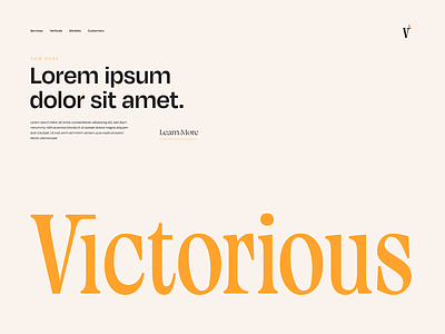 Victorious Typography custom type focus lab identity design logotype wordmark