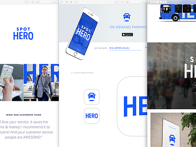 Hero Branding Spread app branding identity logo logo design on demand parking