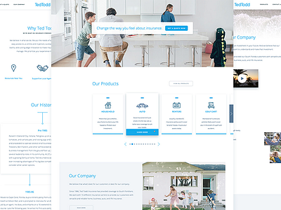 TTI Redesign allstate clean focus lab insurance mobile ui ux web design