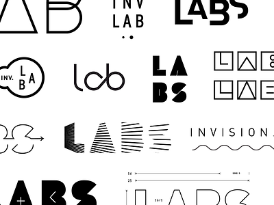 Invision Labs ideation brand development branding focus lab identity identity design labs logo design logotype modular shapes