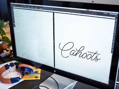 Cahoots Script Logotype ann arbor branding cahoots community focus lab identity identity design lettering logo design logotype script
