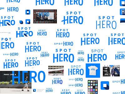 Spot Hero Process branding identity identity design logo design logotype parking spot hero