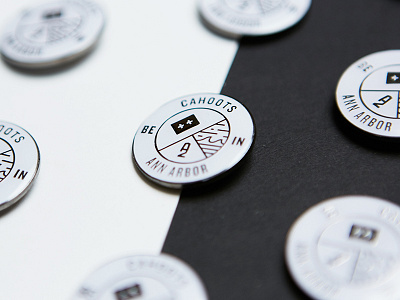 Cahoots Pin a2 ann arbor branding cahoots focus lab identity identity design pin pin design