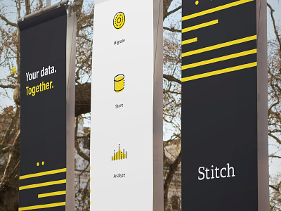 Stitch Banners analytics brand design branding data focus lab identity design logo design stitch stitch data