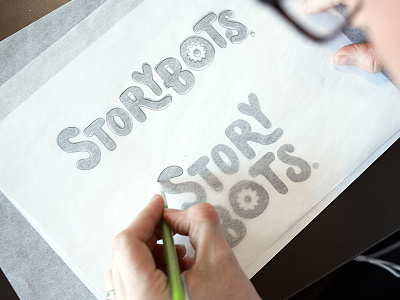 StoryBots Logotype Reworked brand identity branding education focus lab fun jibjab learning lettering letters storybots