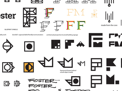 Foster Made Brand Identity brand identity branding code development f fm focus lab foster made identity design logo design m