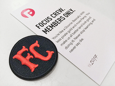 FC Patch culture focus lab patch patches people team team work