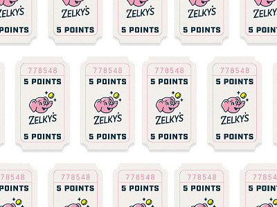 Beach Arcade Tickets - Identity Design arcade branding elephant focus lab identity prize ticket zelkys