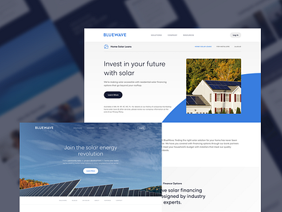 Bluewave Solar Website bluewave bluewave solar brand identity focus lab green energy identity design marketing site solar power ui webdesign website website design