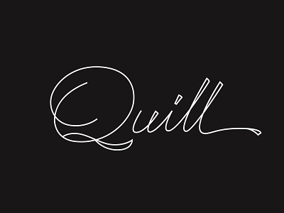 Quill Logotype animation brand agency brand design brand development brand identity brand identity design branding branding agency custom lettering focus lab identity identity design ink lettering logo logo design logodesign logotype quill