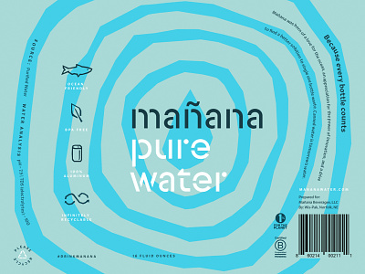 Mañana Water Brand + Packaging