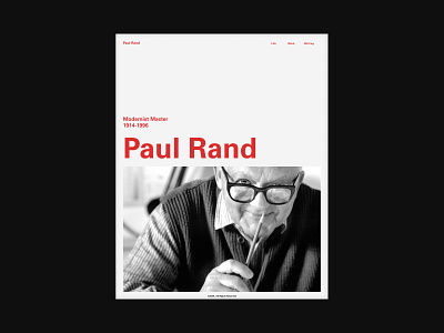 Paul Rand | Web design clean ui graphic design minimalism paul rand personal swiss typography ui ux website