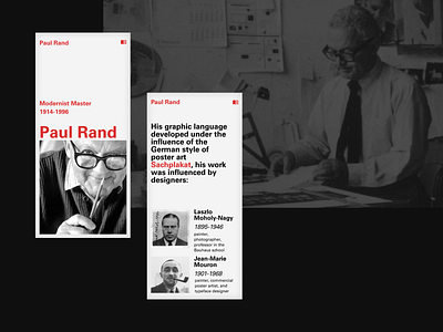 Paul Rand - Mobile clean ui minimal minimalism paul rand swiss style typography ui ux web website