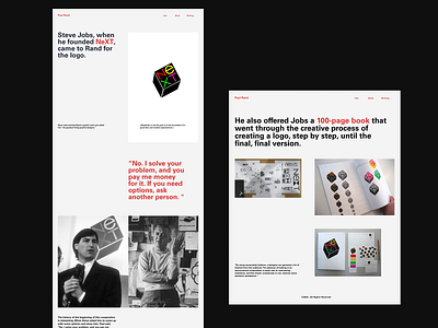 Paul Rand Website design brand identity graphic minimalism next paul rand steve jobs swiss style typography ui ux
