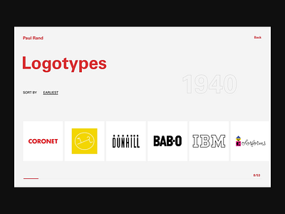 Paul Rand | Interaction (Logos) branding clean ui interaction minimalism paul rand swiss style typography ui ux web