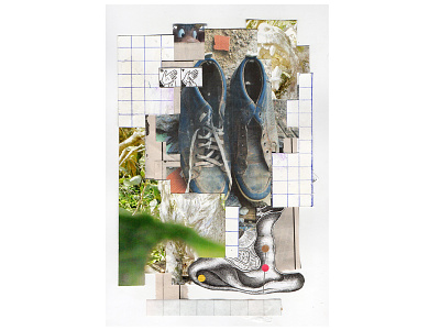 street statues abstract art analog collage collage collage art eye zine