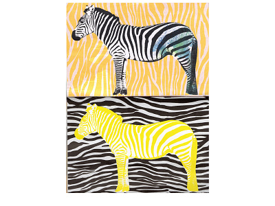 Zebra collage sketchbook zebra
