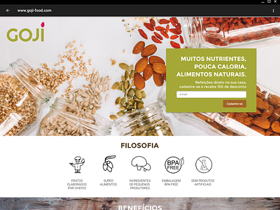 Goji - Landing page