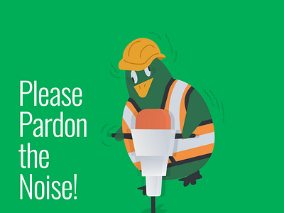 Please Pardon the Noise background cartoon illustration linode penguin screensaver wallpaper