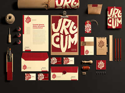 Branding Stationery URUCUM desenhar ilustração logotipo marca tipografia ícone