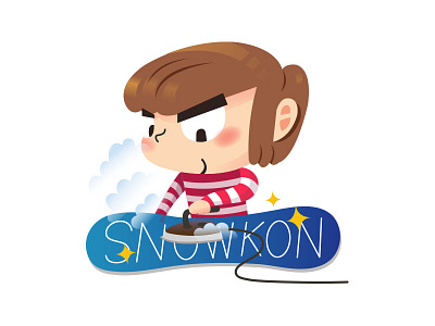 Sticker - illustration illustration snowboard sticker