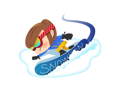 Sticker - illustration illustration snowboard sticker