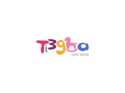 Tiegha colorful fun horse kid logo logo design toys