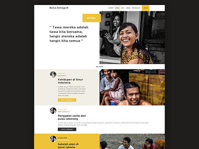 Article Page article charity flat interface layout ui web design website