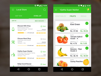 Grocery App android app ecommerce grocery layout mobile shop ui