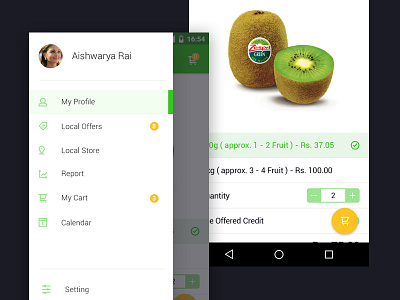 Grocery App android app ecommerce grocery layout mobile ui