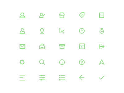 Groju Iconography glyph icon icon set line minimal simple stroke