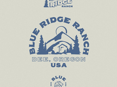 Blue Ridge Ranch branding design illustration logo typography