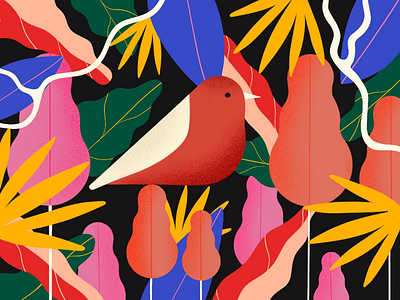Flora & Fauna floral illustration patterndesign procreate