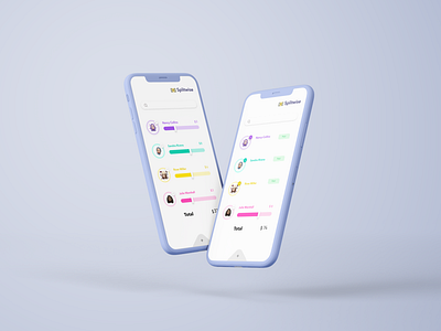 Bill Splitting App adobexd app bill spliting clean clean design design money app money management money transfer ui xd